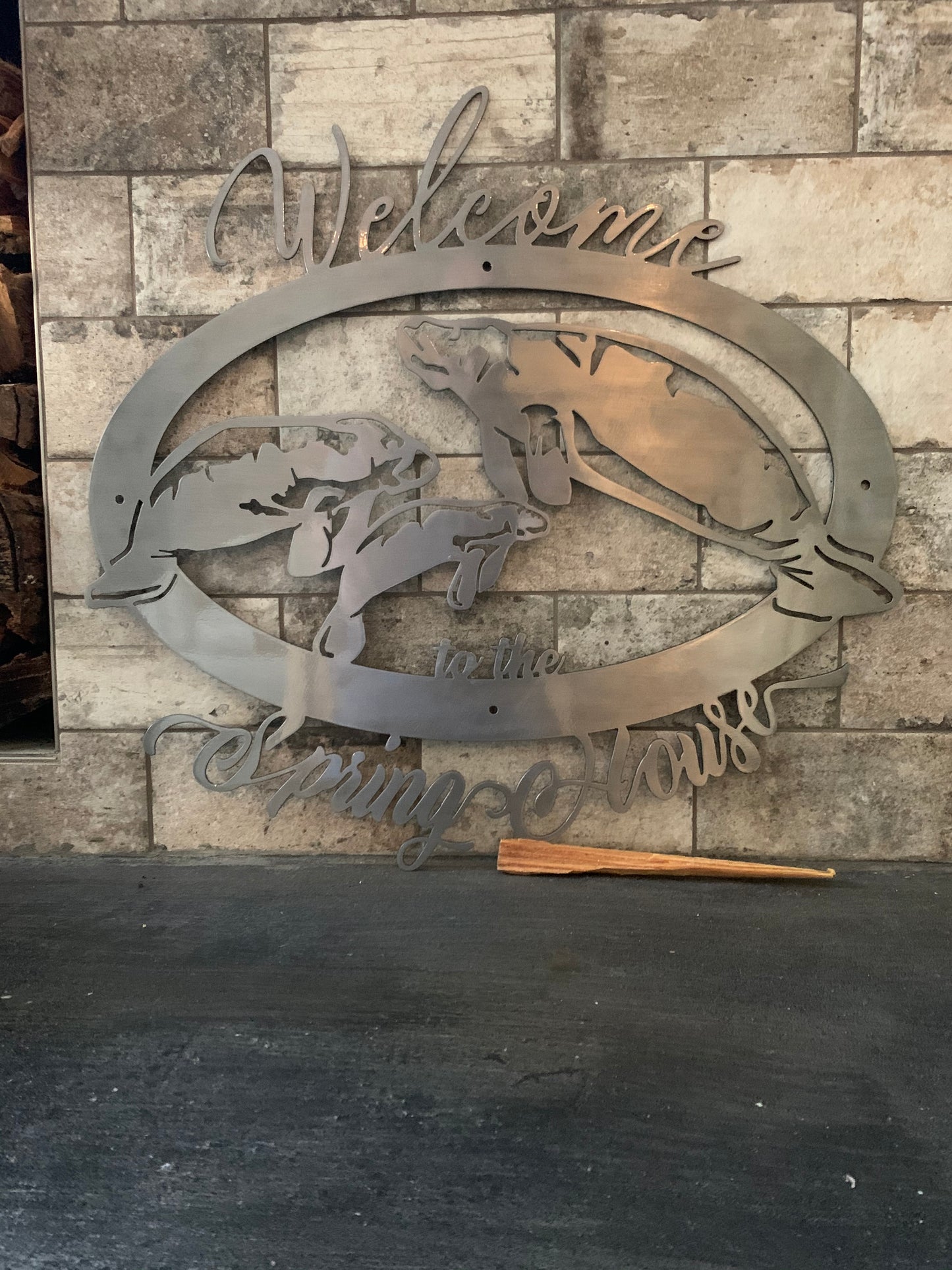 Custom Metal 3 Manatee Property Name Sign