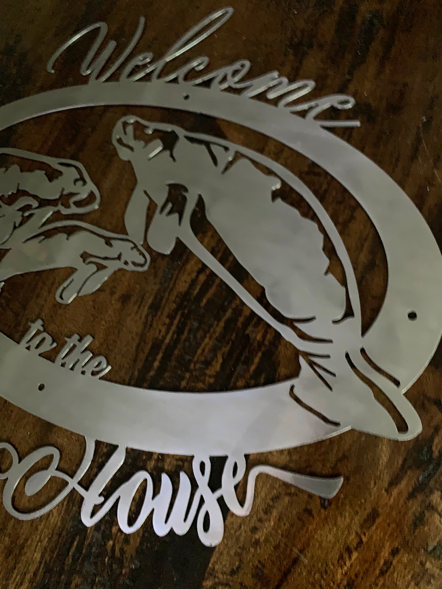 Custom Metal 3 Manatee Property Name Sign