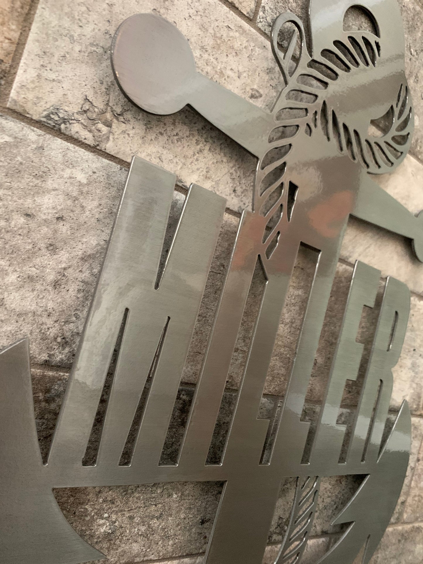 Custom Small Vertical Anchor Metal Name Sign