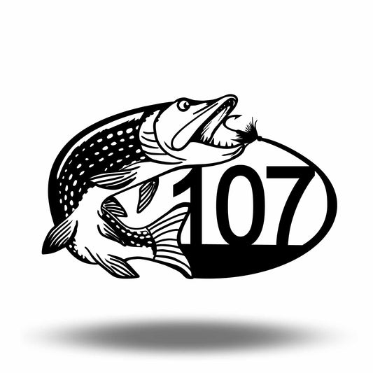 Custom Metal Pike Horizontal Address Sign