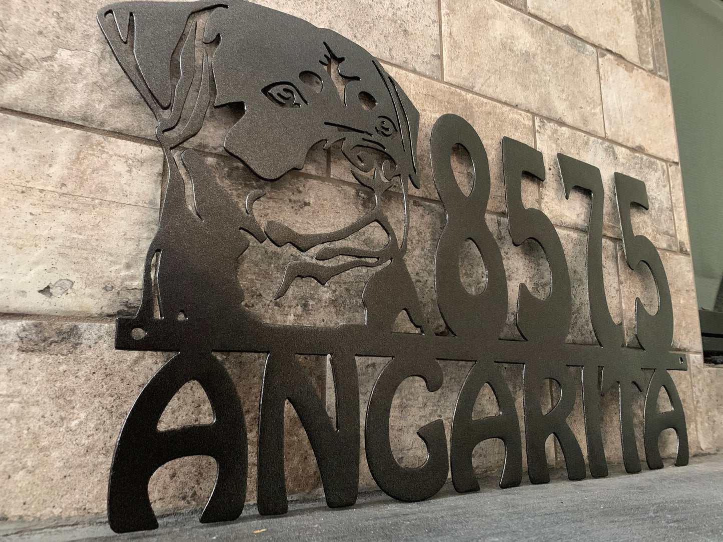 Custom Rottweiler Metal Address Sign