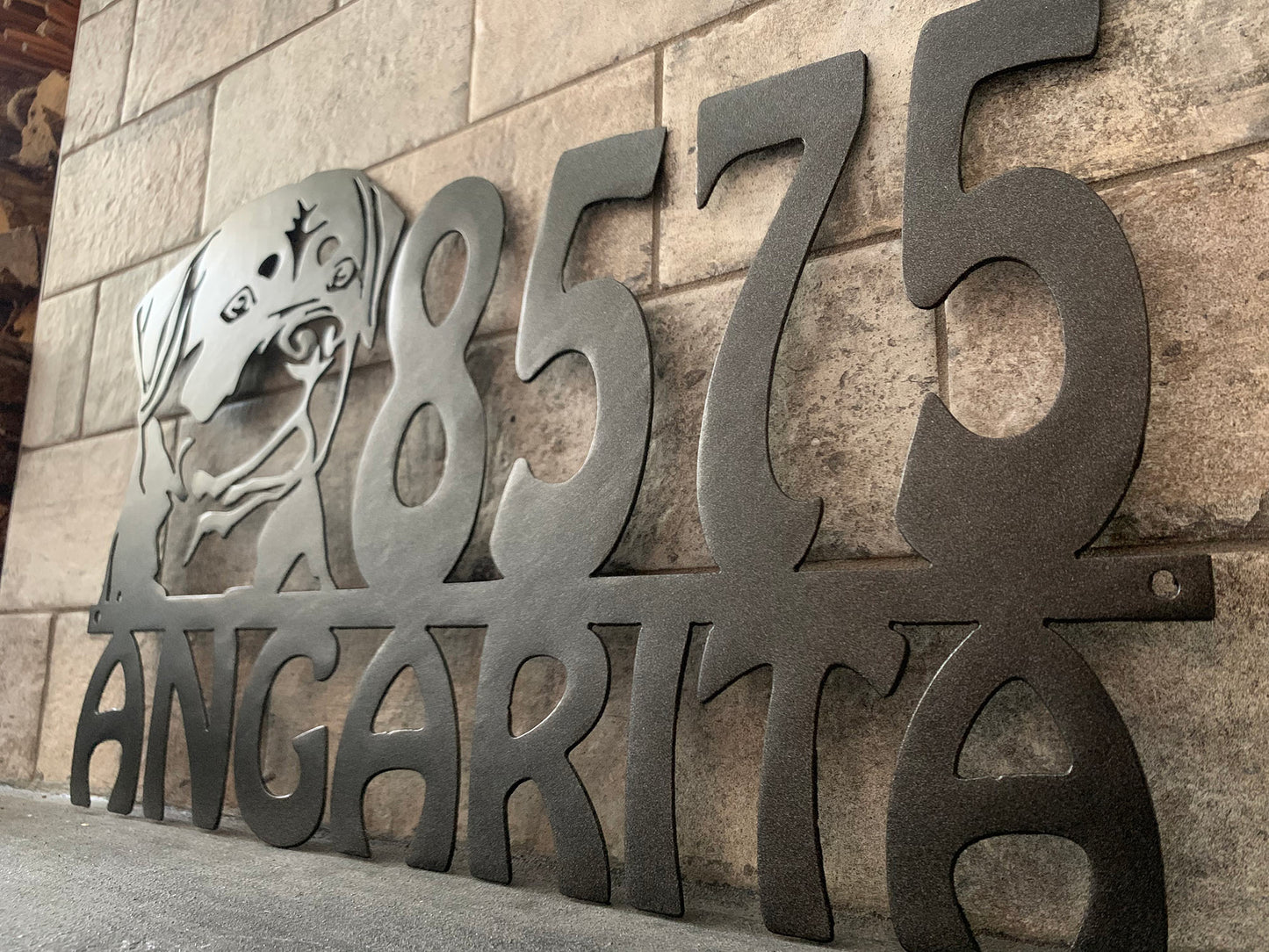 Custom Rottweiler Metal Address Sign
