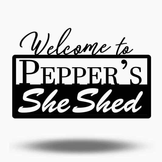 Custom Square She Shed Name Sign