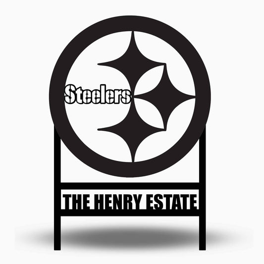 Custom The Henry Estate Steelers Sign @ 72" x 48"