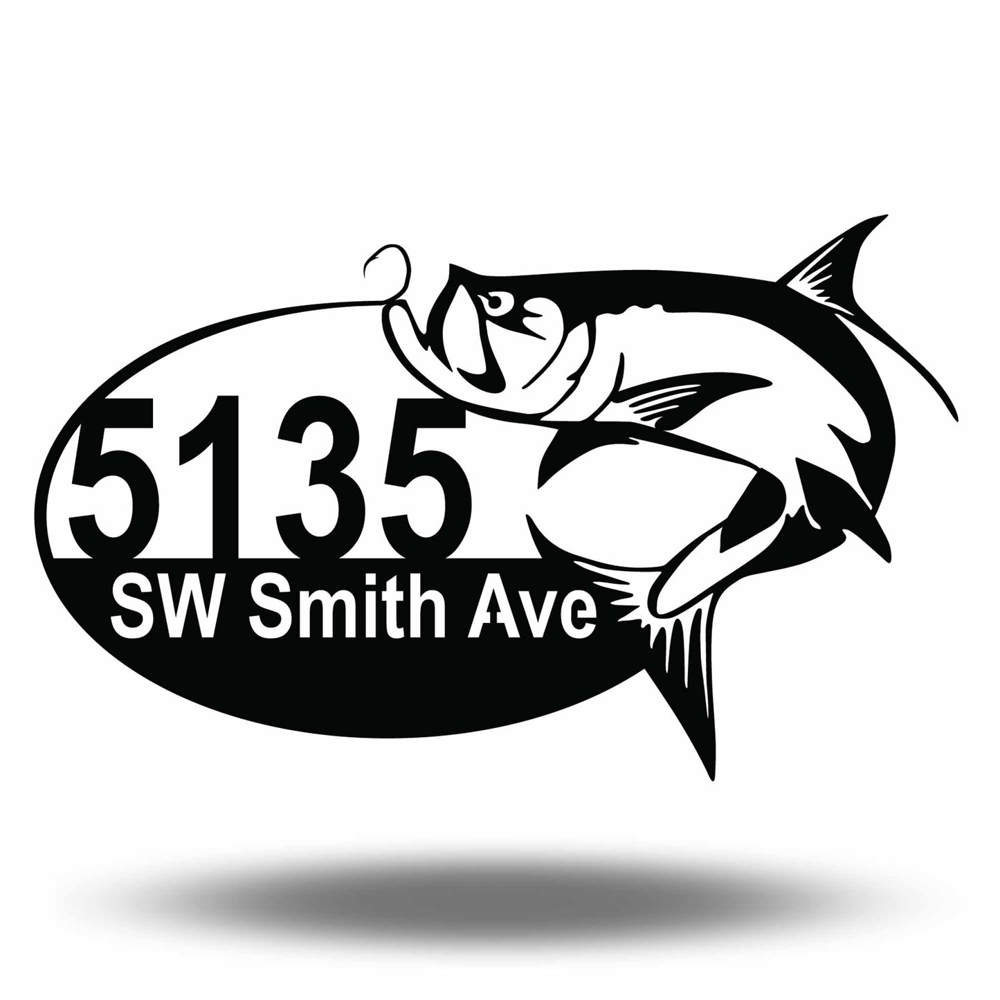 Custom Metal Tarpon Address Sign