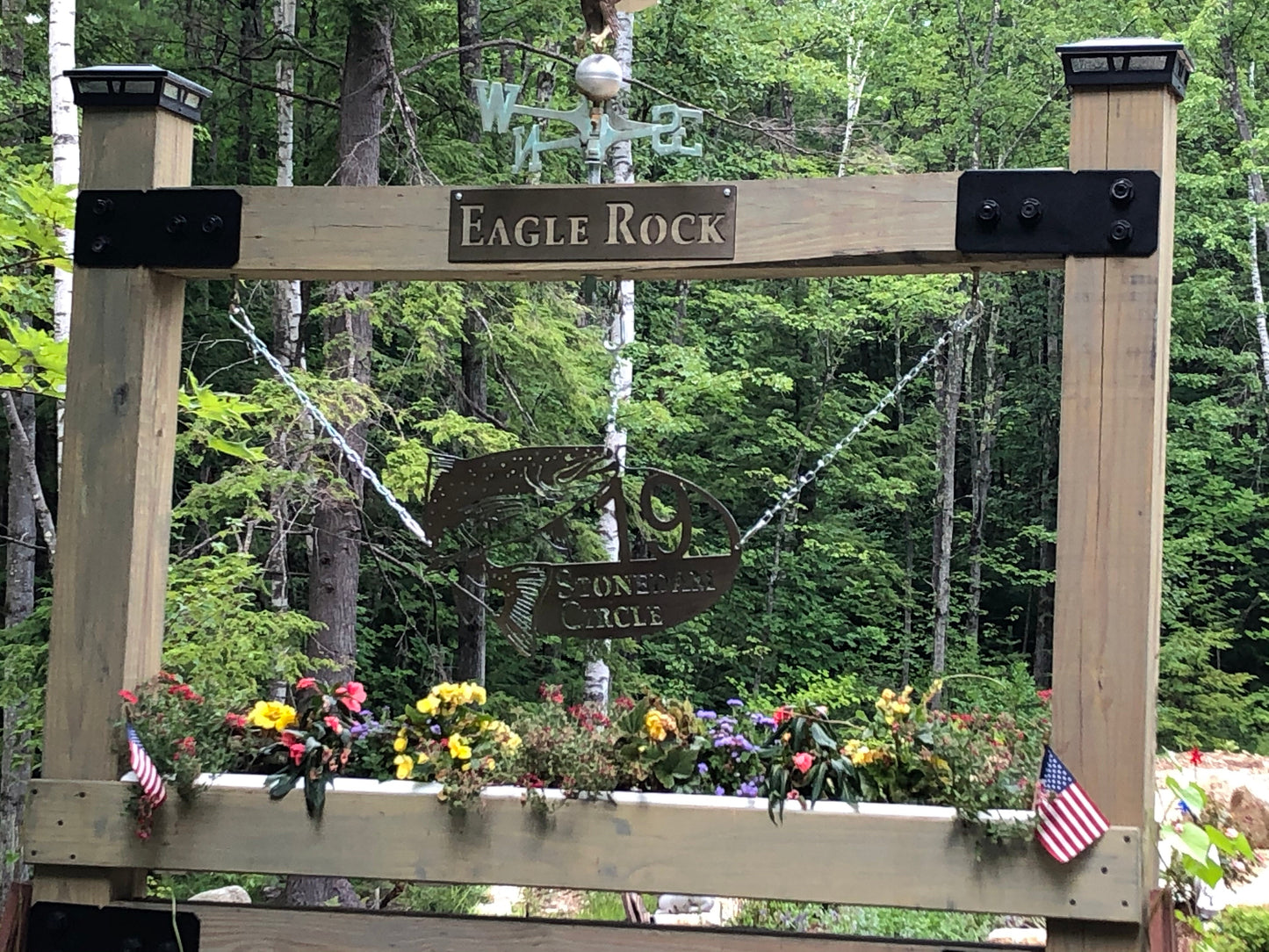 Custom Metal Salmon Name Sign