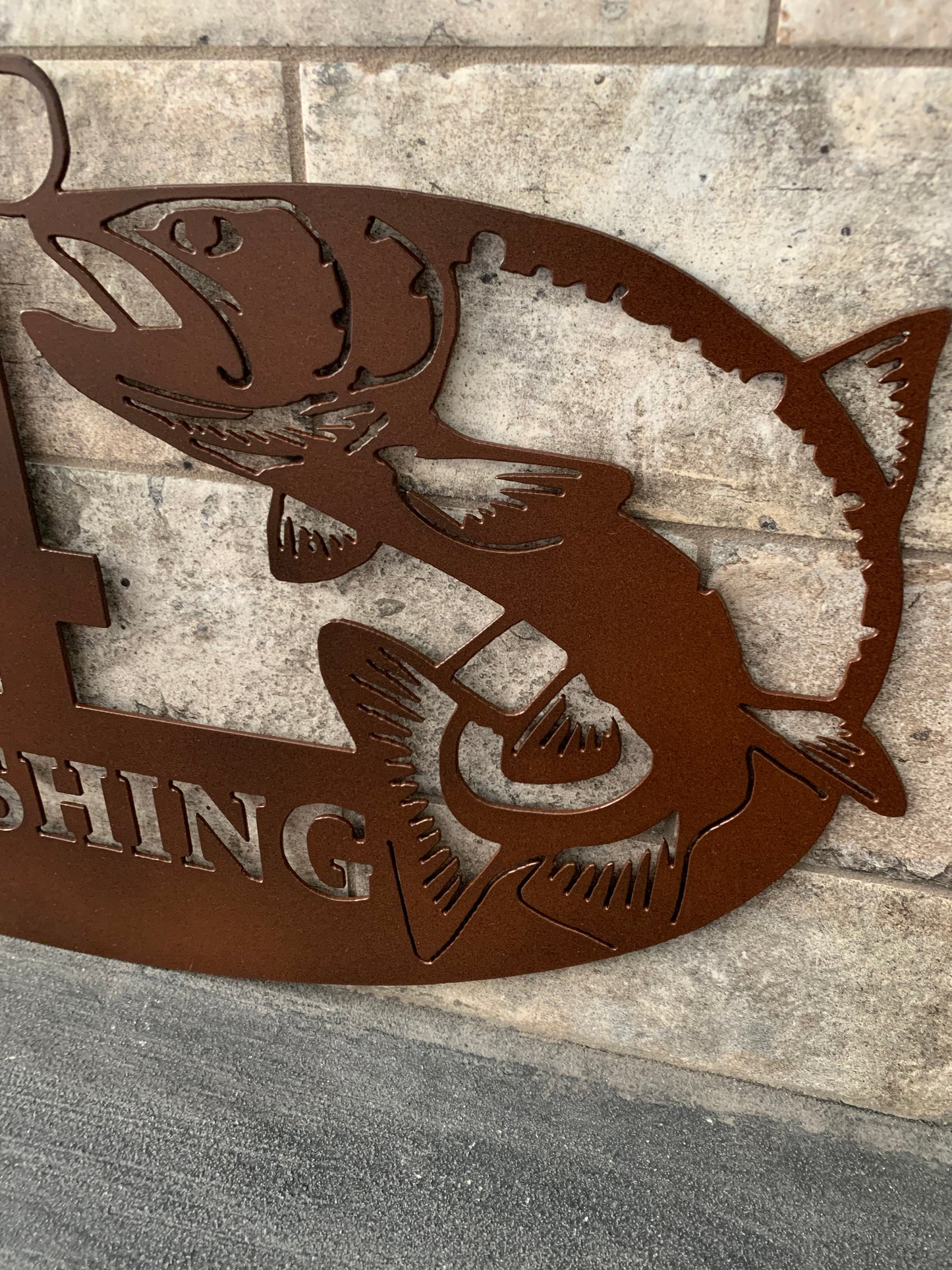 Custom Metal Trout Address Sign