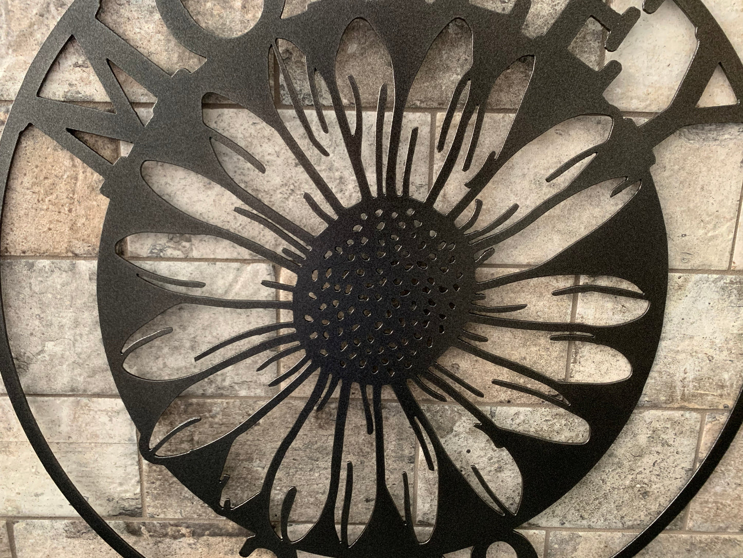 Custom Metal Daisy Flower Address Sign