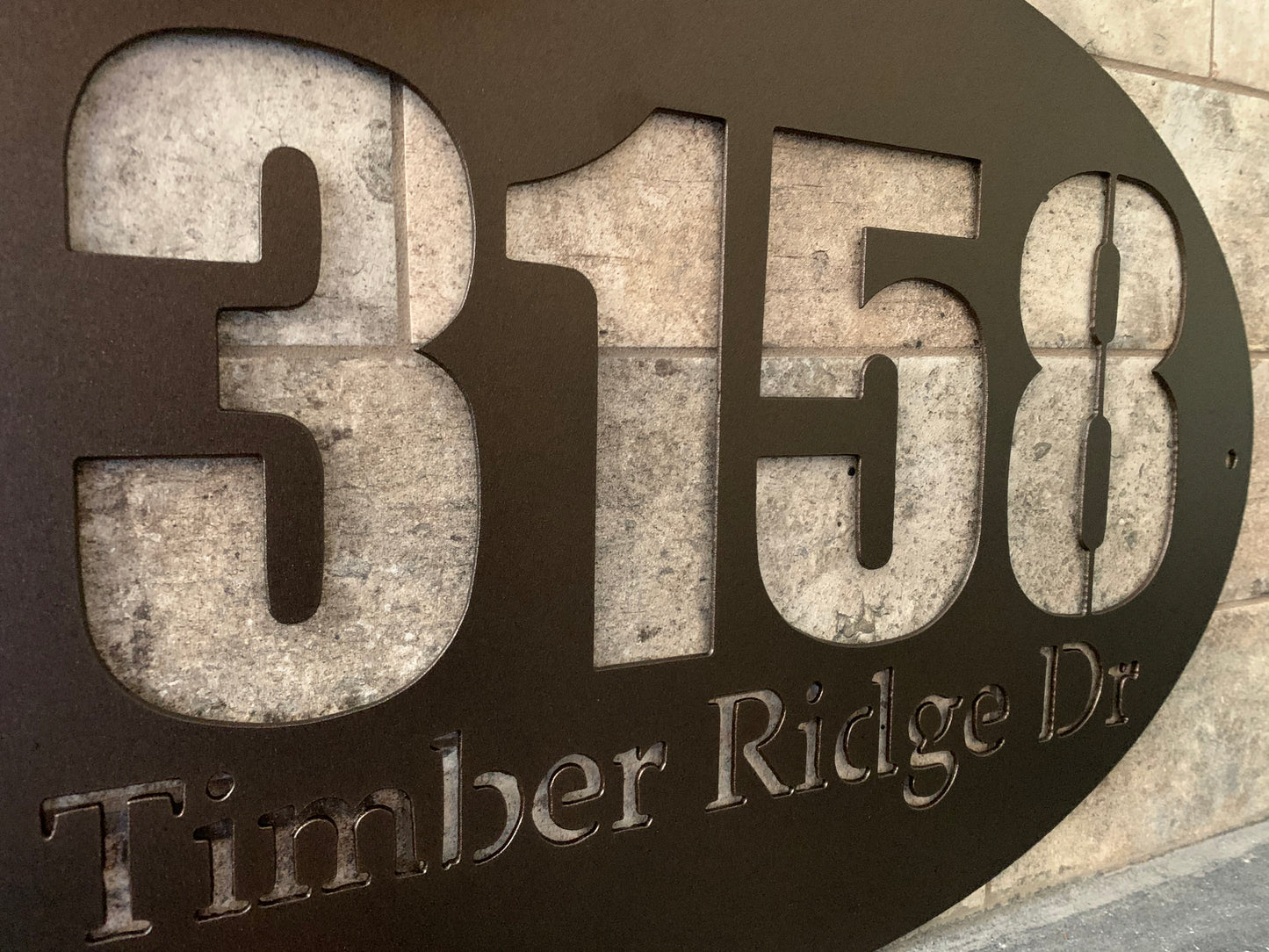 Custom Pine Tree Metal Address Sign