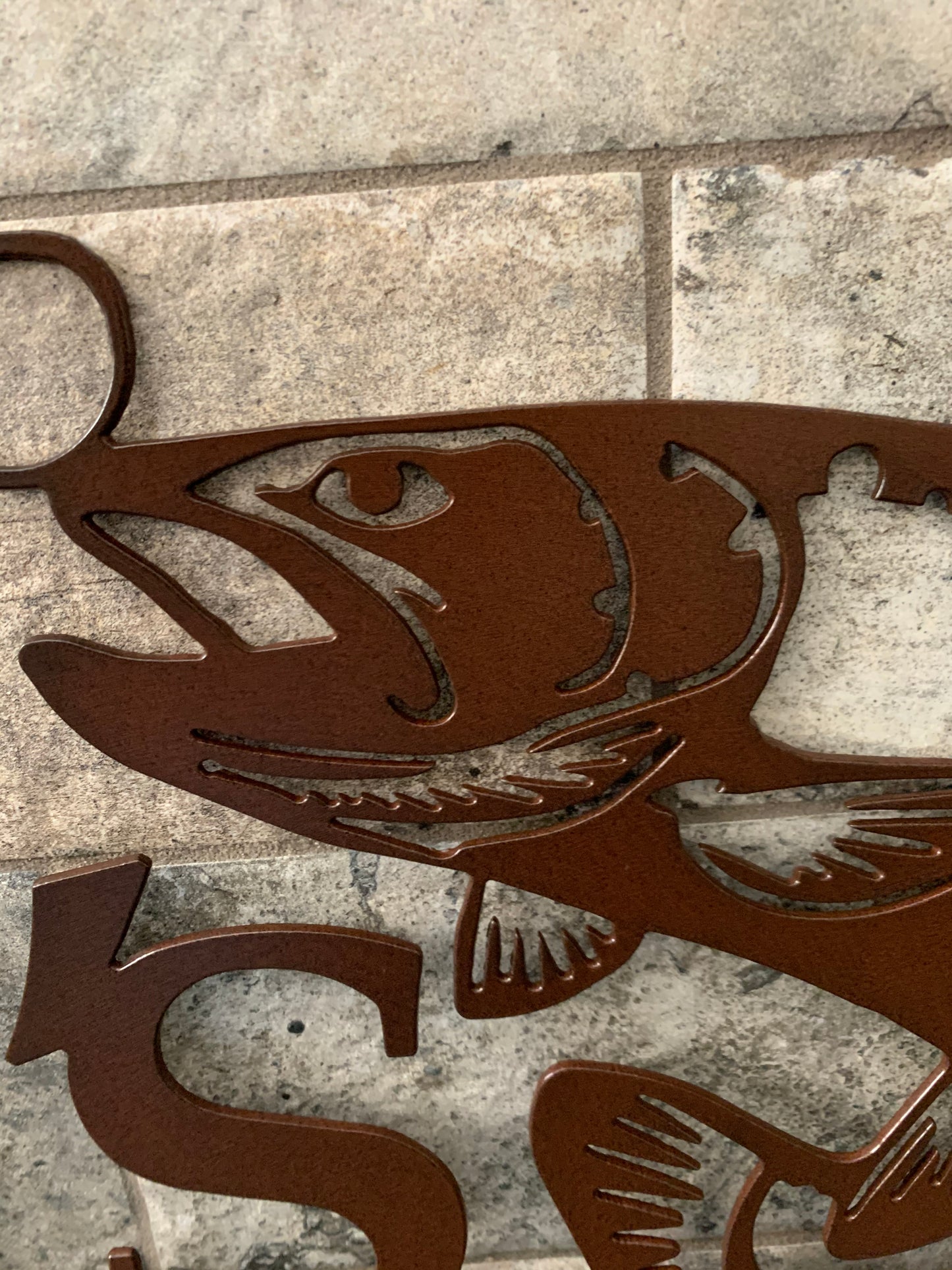 Custom Metal Trout Address Sign