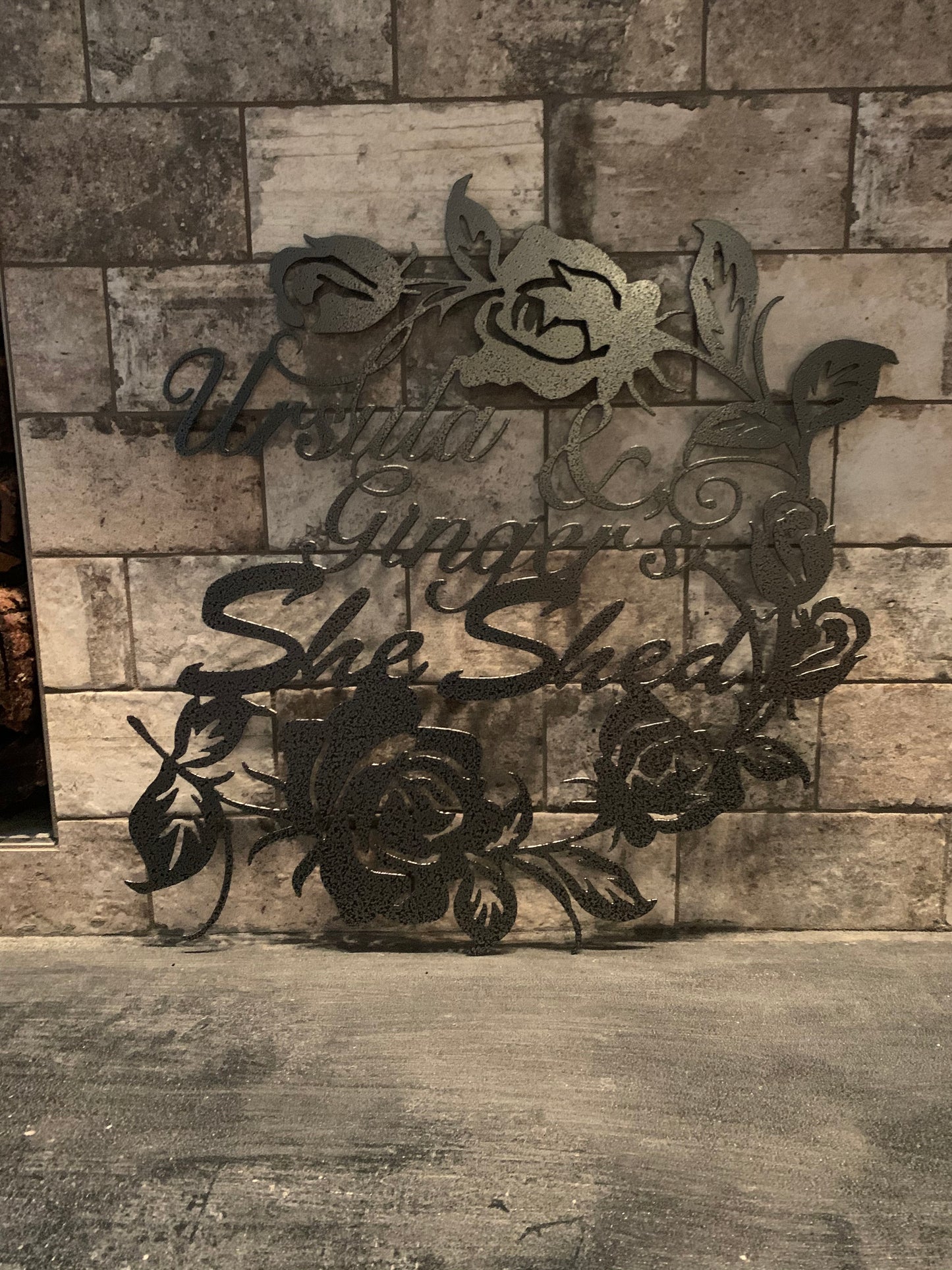 Custom Rose She Shed Name Sign