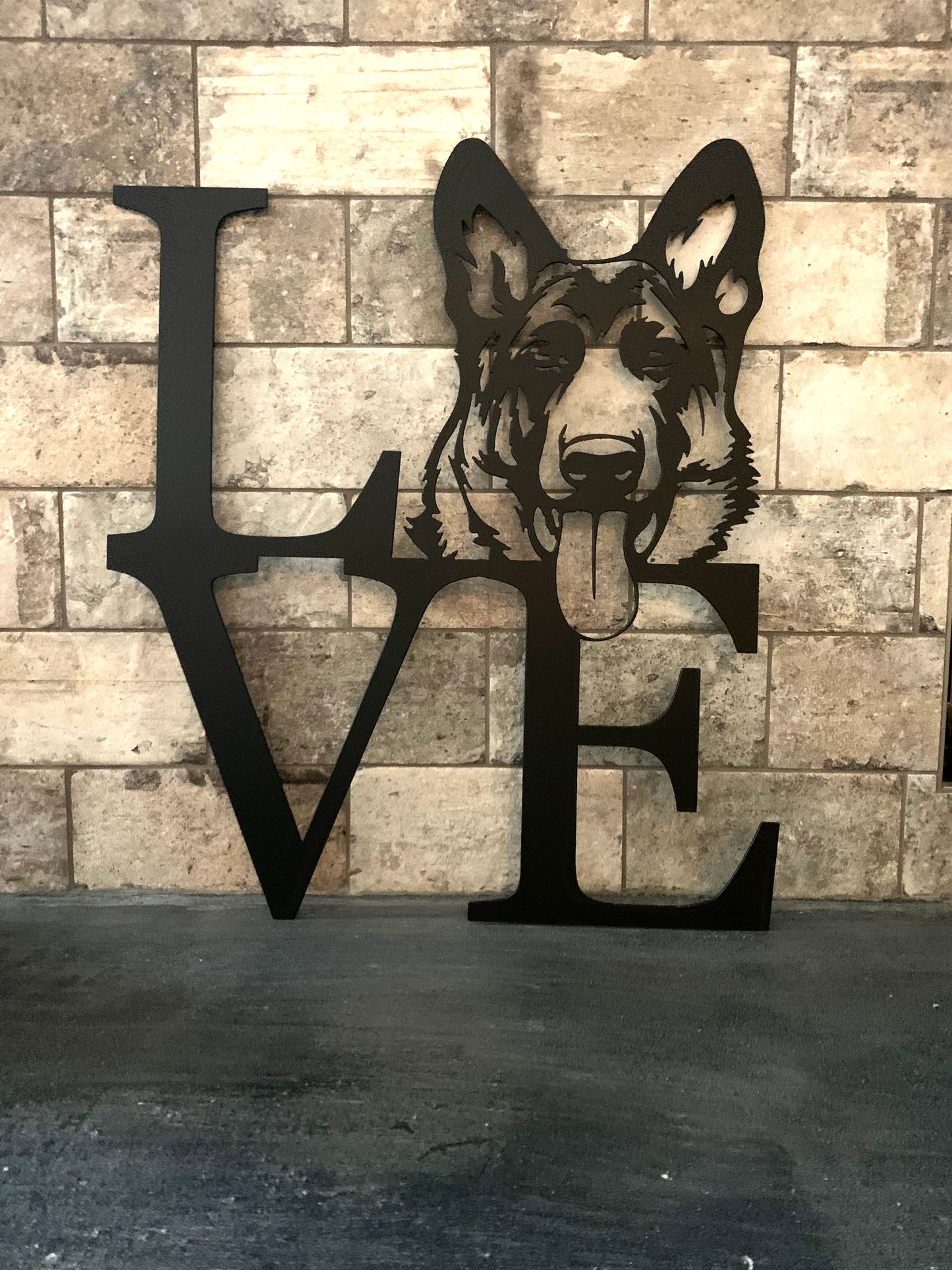 Metal French Bulldog Love Sign (Frenchie)